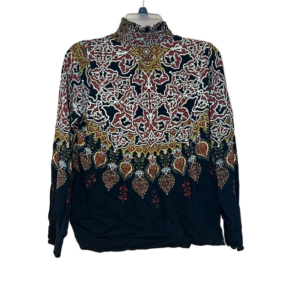 Desiguel Women’s Bold Print Turtleneck Sweater - Picture 4 of 4